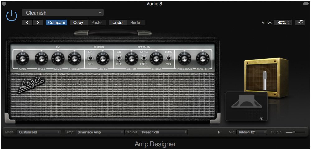 Amp Designer di Logic Pro X