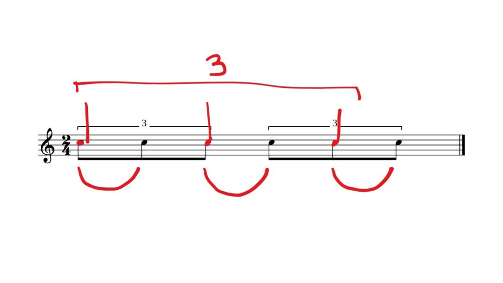 terzina gruppo irregolare solfeggio